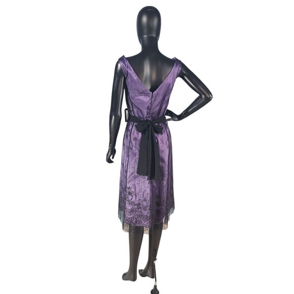 Purple/Black Sparkle Party Dress - Onyx Nites - Picture 5 of 8